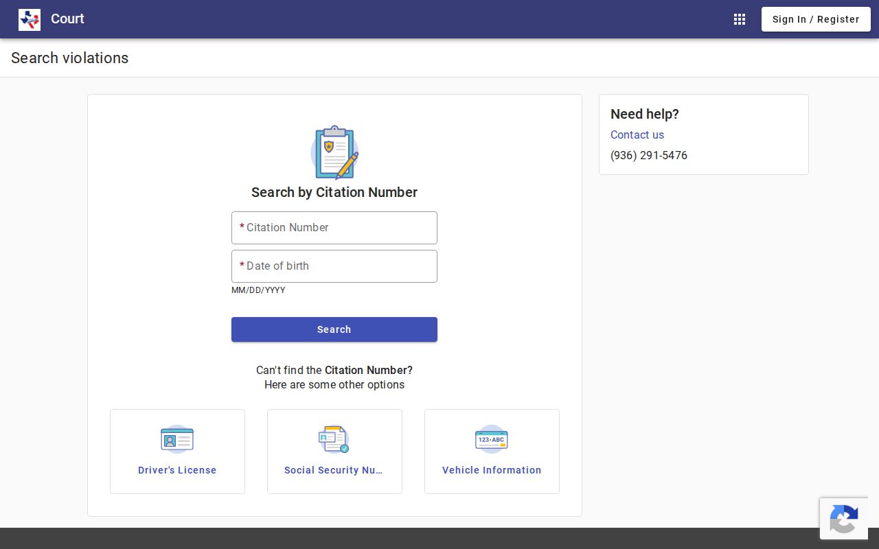 Walker County traffic warrant users can reach the Huntsville citation payment search