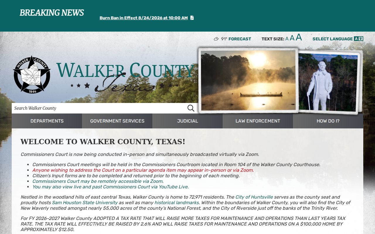 Walker County warrant-record routes through official court and sheriff contacts