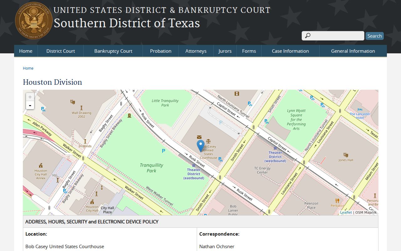 Walker County federal warrant questions route to the Houston Division